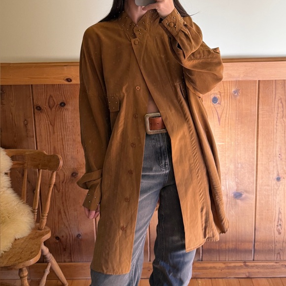 VINTAGE Silk Button-Down Shirt - Picture 1 of 2